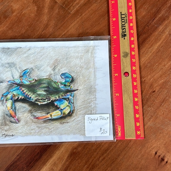 Signed print with Crab - Picture 4 of 7